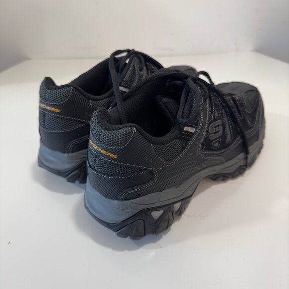 Skechers Mens SZ 9.5 US Black After Burn Memory Fit Sneakers Shoes - Picture 6 of 16